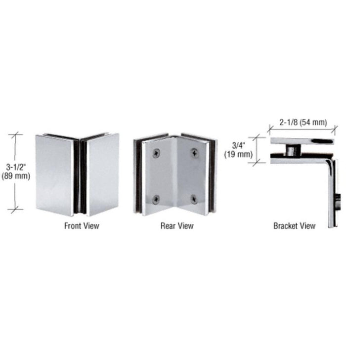 Geneva Series Glass - to - Glass Bracket - Reflect Window & Door