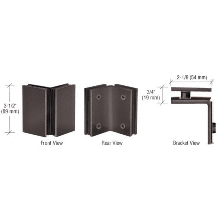 Geneva Series Glass - to - Glass Bracket - Reflect Window & Door