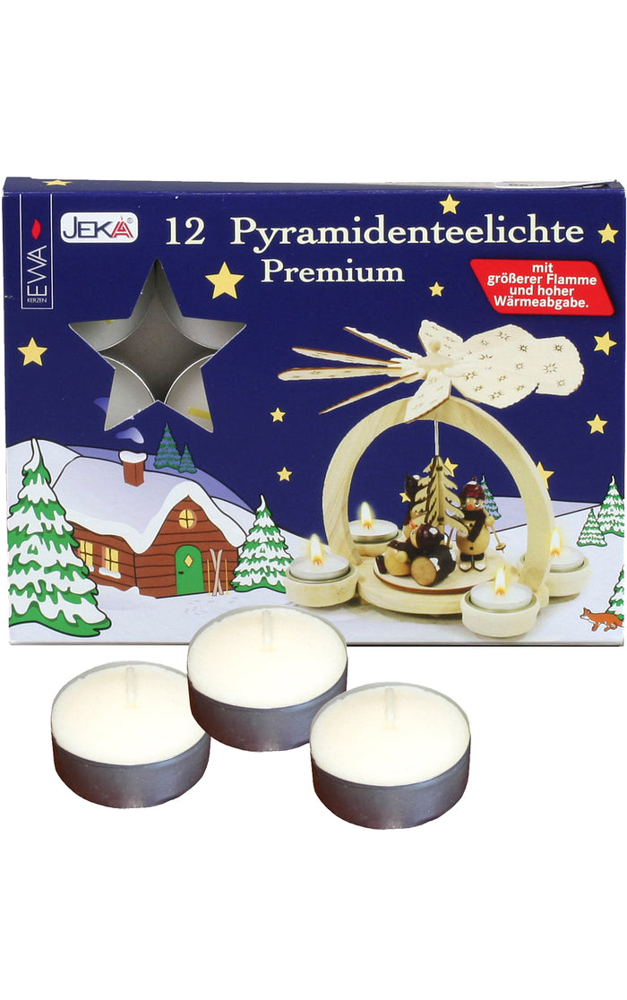 German Christmas Pyramid: Holy Family, Natural Finish