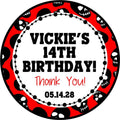 skull birthday favor stickers edgy gothic theme