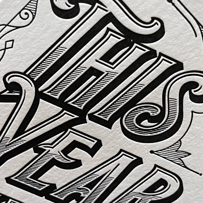 Greeting Card: This Year Sucks, Letterpress