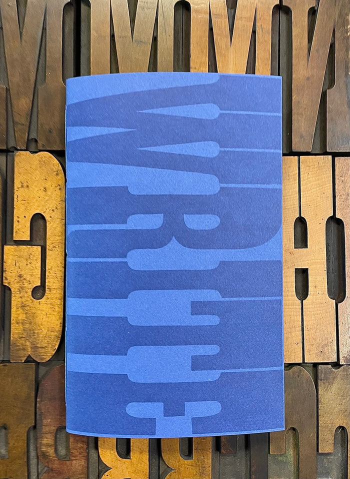 Handmade Journal: Write Here, Letterpress