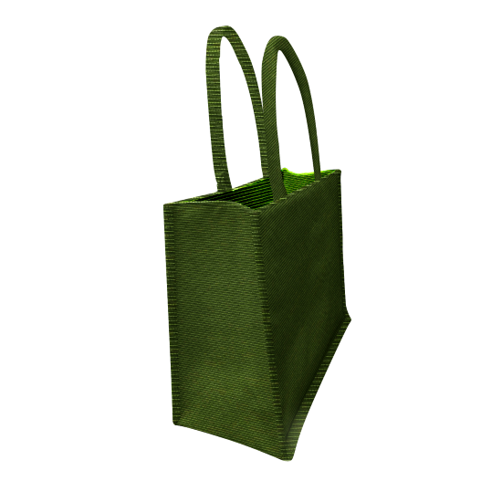 Hulma Tote-elle Asha Bag in green, side view
