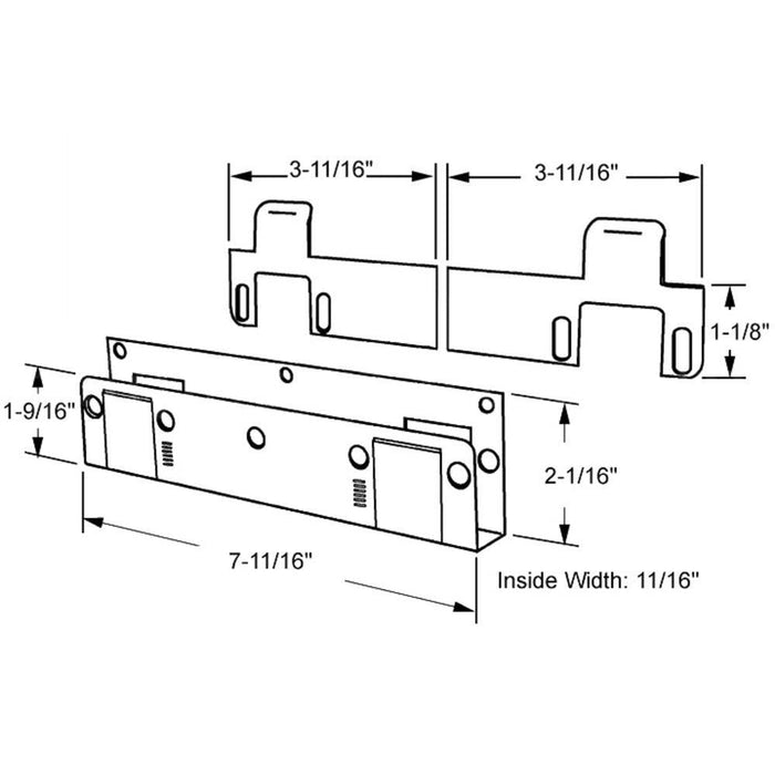 In - Swing Adjustable Double Strike Plate - Reflect Window & Door