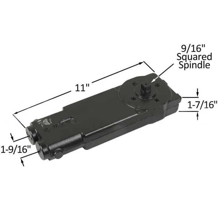 Concealed Adjustable Non - Handed Door Closer with 90 - Degree Operation - Reflect Window & Door