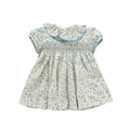 Jen Blue Floral Handsmocked Dress