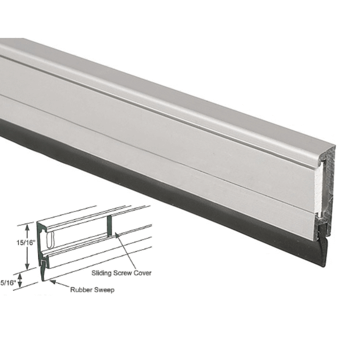 Kawneer Door Sweep With Slide Cover Silver