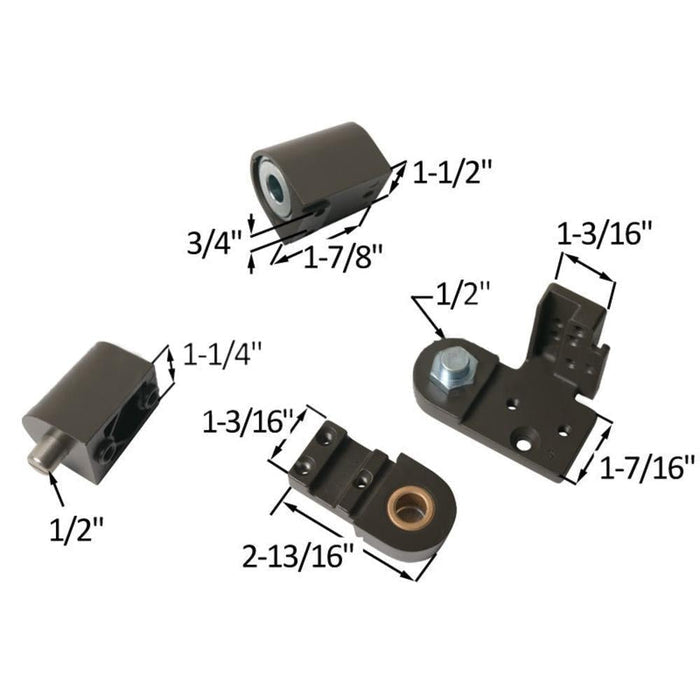 Kawneer Bronze Aluminum Storefront Door Pivot Set - Right Hand - Reflect Window & Door
