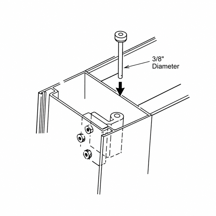 Kawneer® Recessed Assembly Pin – Sliding Door Head Guide Pin - Reflect Window & Door