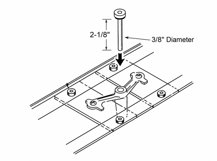Kawneer® Sliding Door Head Guide Pin – Inboard Assembly Replacement Part - Reflect Window & Door
