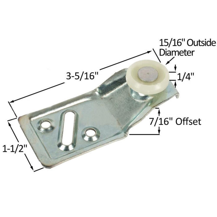 Kennaframe Closet Door 15/16" Nylon Roller - Reflect Window & Door