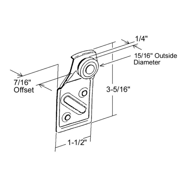 Kennaframe Closet Door 15/16" Nylon Roller - Reflect Window & Door