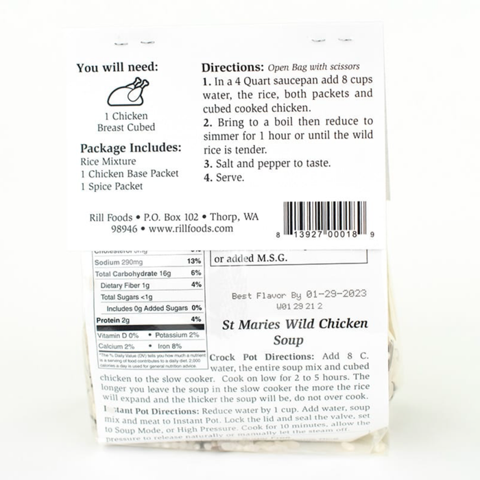 Large St. Marie's Wild Rice and Chicken Soup Mix - Pine & Moss