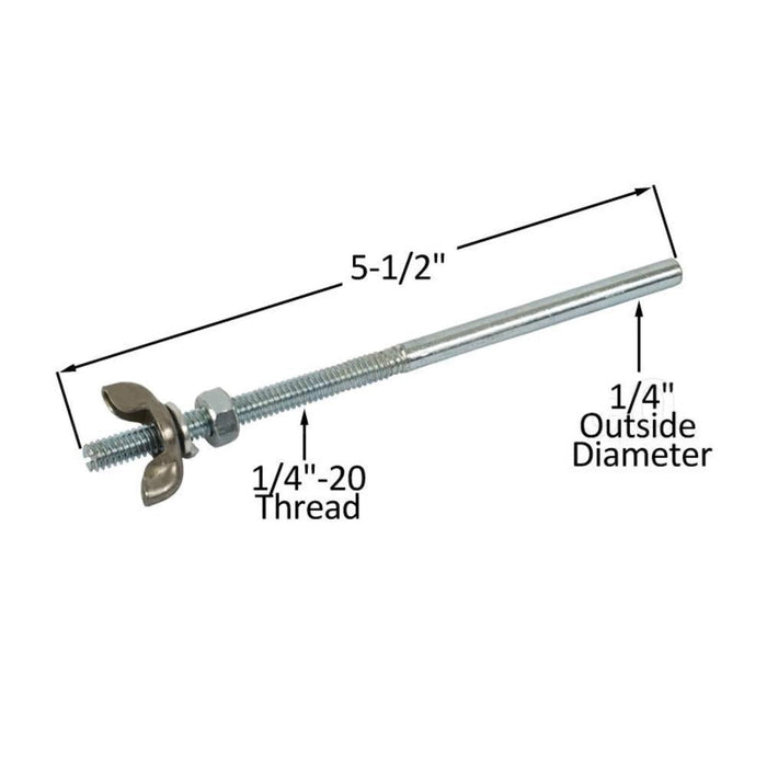 Leigh Bi - Fold Closet Door 1/4" Bottom Pivot Rod - Reflect Window & Door