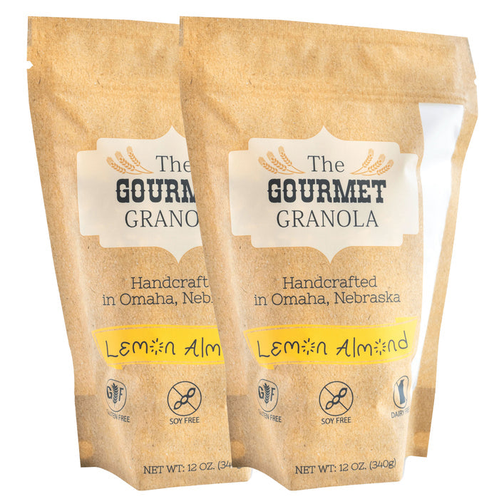 Lemon Almond Granola | 12 oz | Pack of 2 | Gluten, Soy, & Dairy Free | The Gourmet Granola