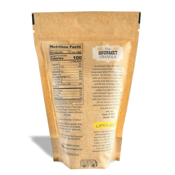 Lemon Almond Granola | 12 oz | Pack of 2 | Gluten, Soy, & Dairy Free | The Gourmet Granola