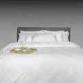 Luksus 100% Cotton Damask Stripe White Bed Linen Sets