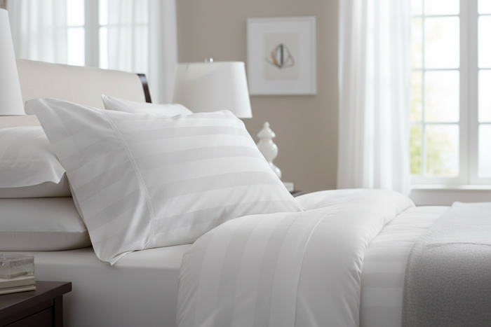 Luksus Collection - 50/50 Damask Stripe Pillow Sham | Northern Feather Canada