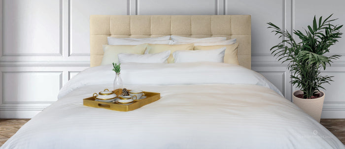 Elegant Luksus Collection - 50/50 Damask Stripe Pillow Sham | Northern Feather Canada