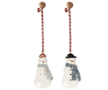 Maileg Metal ornament, Snowman 2 assorted