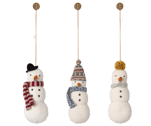 Maileg Set of 3 Snowman ornaments
