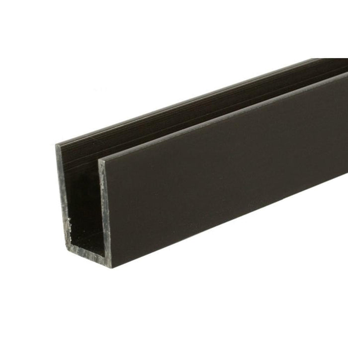 Medium Bronze Anodized U - Channel 1/2" x 3/4" - 11'11" Length - Reflect Window & Door