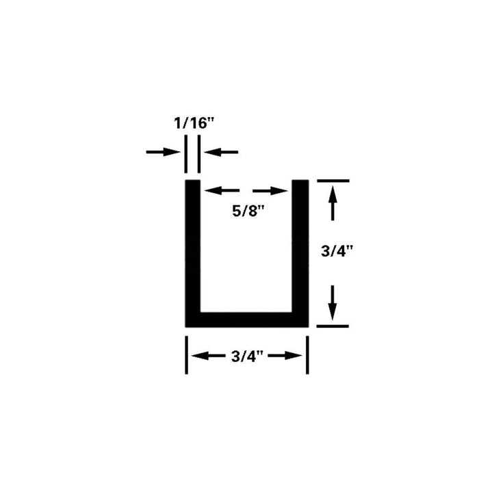 Medium Bronze Anodized U - Channel 3/4" x 3/4" - Reflect Window & Door