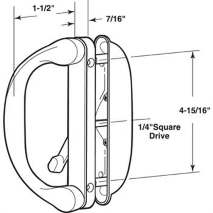 Replacement Sliding Door Handle Set for Milgard Patio Doors – White Finish - Reflect Window & Door