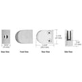 Mini Z - Series Glass Clamp Round Shape - Flat Base - Reflect Window & Door