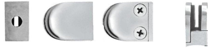 Mini Z - Series Glass Clamp Round Shape - Radius Base - Reflect Window & Door