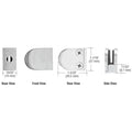 Mini Z - Series Glass Clamp Round Shape - Radius Base - Reflect Window & Door