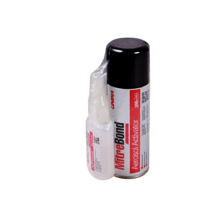 Mitrebond Super Glue and Activator Kit – 50g High - Strength Adhesive for Miter Joints and Woodworking - Reflect Window & Door