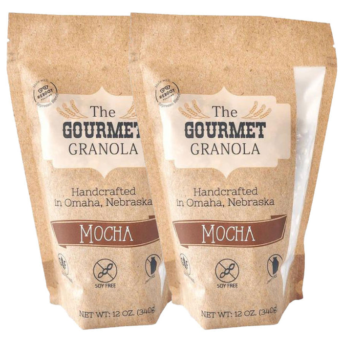 Mocha Granola | 12 oz | Pack of 2 | Gluten, Dairy, & Soy Free | The Gourmet Granola