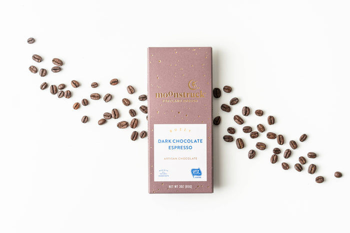 Buzzy Dark Espresso Chocolate Bar - Pine & Moss
