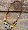 Natural Imperial Jasper & Agate Multi-Layered Choker Necklace