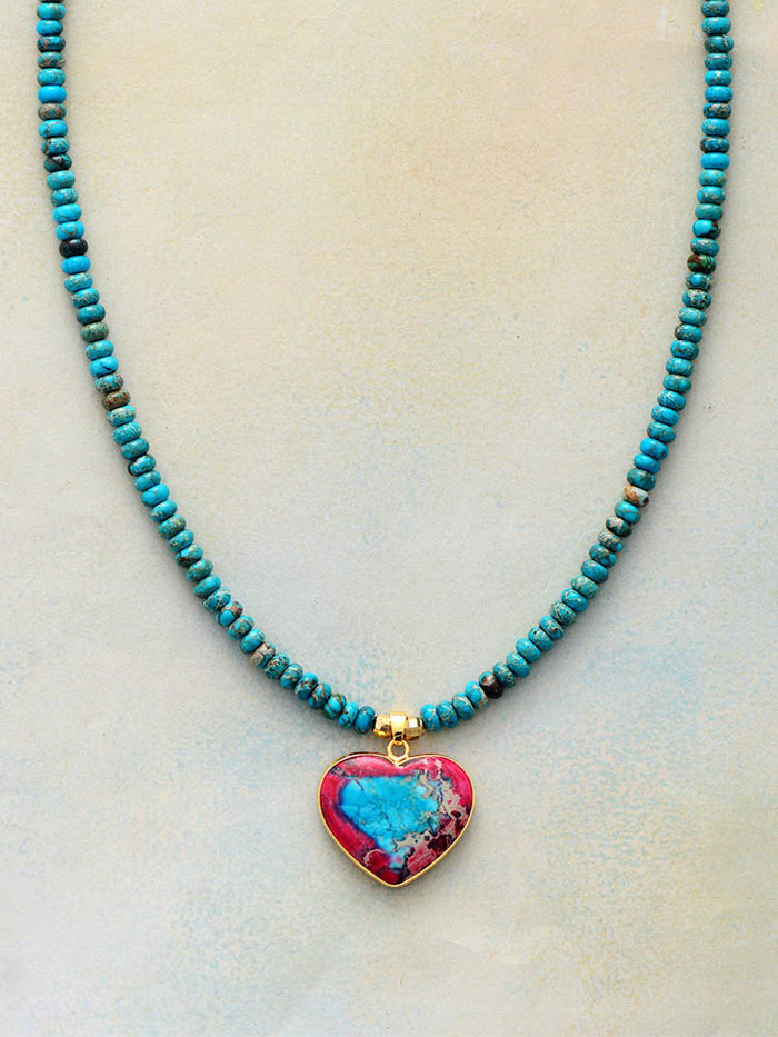 Natural Turquoise & Jasper Choker Necklace