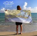Ocean City, New Jersey Nautical Chart Quick Dry Towel - Maritime Tribes USATowel