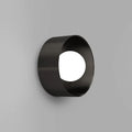 Orb Sur Large Wall Light in Iron finish with 80mm opal glass diffuser
