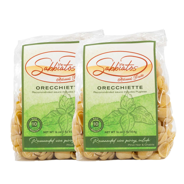Orecchiette Pasta | 16 oz | Pack of 2 | Sabbiatos