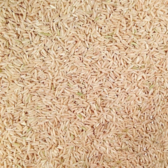 Pile Of Raw, Whole, Organic Long Grain Brown Rice