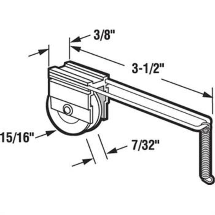 Patio Screen Door 15/16" Nylon Spring Tension Roller - Reflect Window & Door