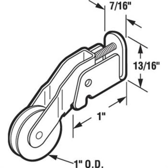 Peachtree Sliding Screen Door Roller – Adjustable Steel Bottom - Reflect Window & Door