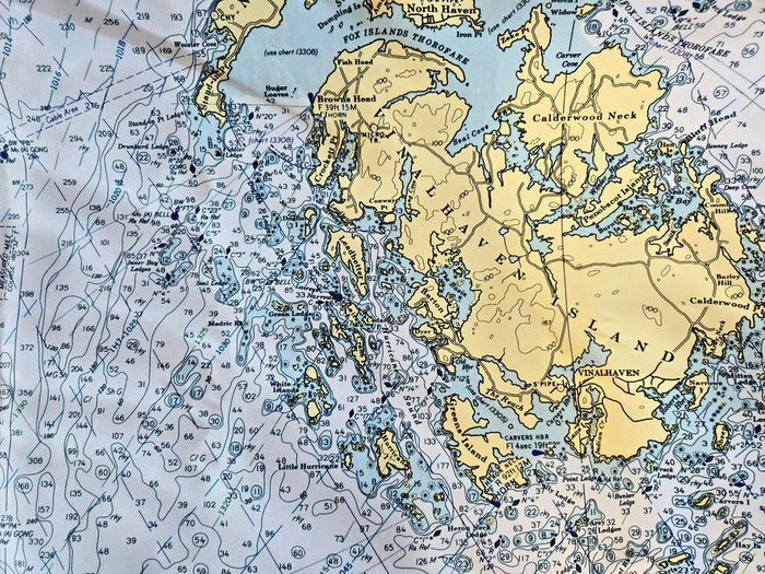 Penobscot Bay Nautical Chart Quick Dry Towel - Maritime Tribes USATowel
