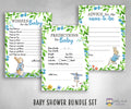 Peter Rabbit Themed Baby Shower Games Bundle Set