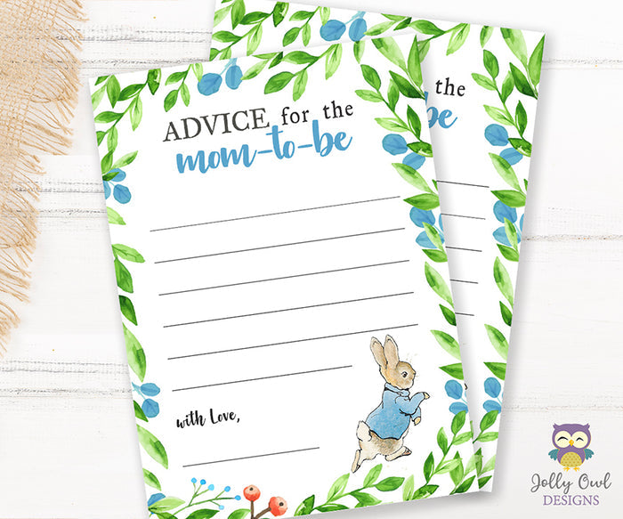 Peter Rabbit Themed Baby Shower Games Bundle Set