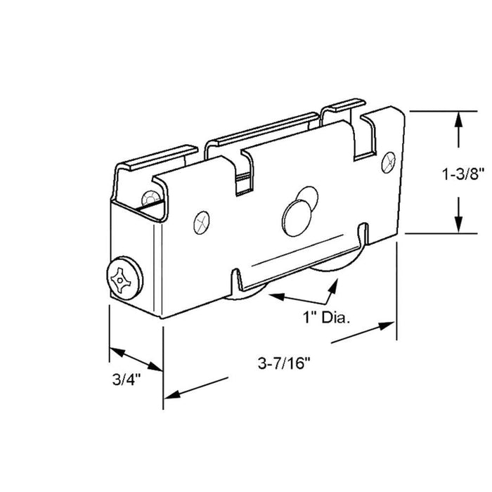 Sliding Glass Door Roller Replacement – Tandem Nylon Ball Bearing for P.H. Tech Doors - Reflect Window & Door