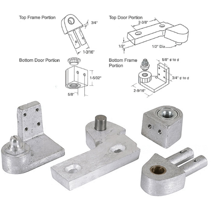 Pitco Commercial Offset Pivot Set - Left - Reflect Window & Door
