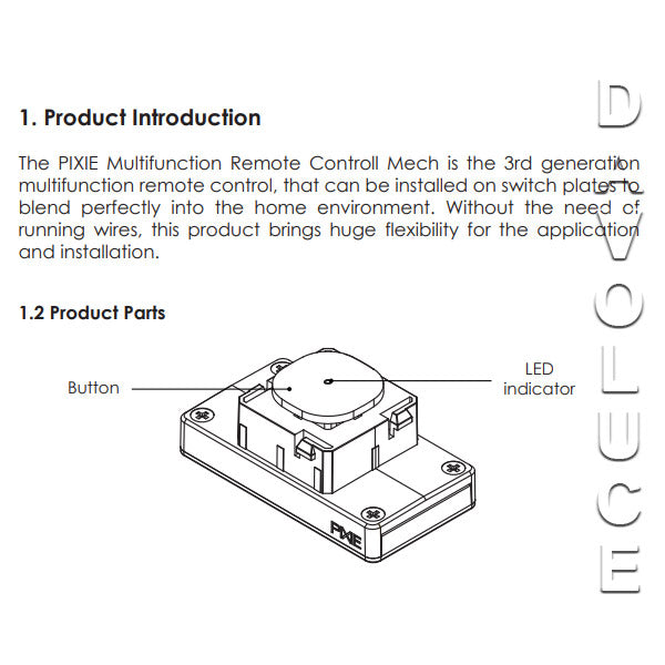 SAL PIXIE Multifunction Remote Control Mech from Davoluce. Smart Switches in Australia. Davoluce Lighting