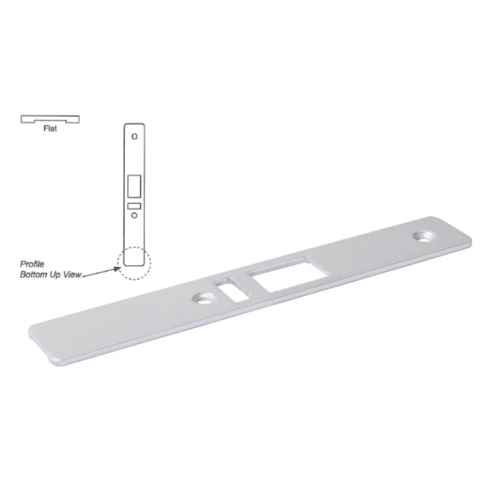 Flush Face Plate for Commercial Door Latch Lock - Reflect Window & Door