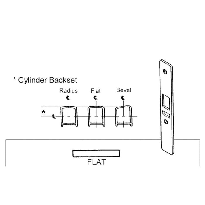 Premium Aluminum Flush Face Plate for Commercial Door Lock - Reflect Window & Door